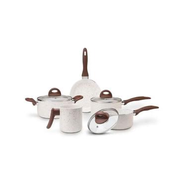 Imagem de Jogo De Panelas Life 5 Peças Ceramic Vanilla Brinox Vanilla