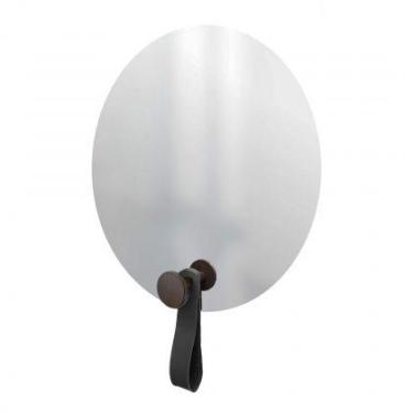 Imagem de Espelho Funcional Hook Corten Alça Preto 50 Cm Redondo - e2g Design