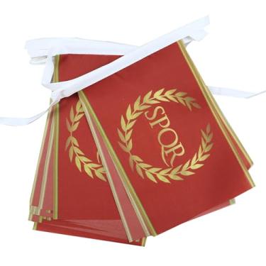 Imagem de Império Romano 6 metros BUNTING Bandeira 20 bandeiras 9'' x 6'' - Bandeiras de corda do Império Romano 15 x 21 cm - Drapeau Empire Romain AZ FLAG