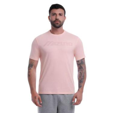 Imagem de Camiseta Mizuno Big Logo Masculina, Rosa, M