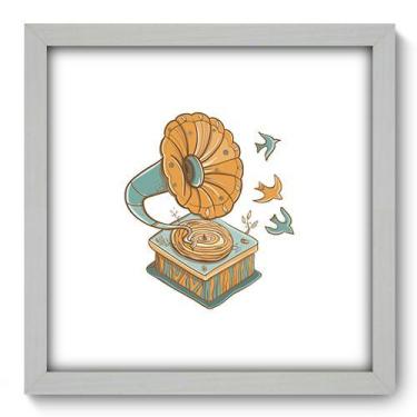 Imagem de Quadro Decorativo - Gramofone - 33cm x 33cm - 055qdgb - Allodi