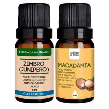 Imagem de Kit Óleo Essencial Zimbro + Macadâmia 10ml Brasil - Essência Do Brasil