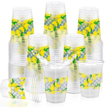 Imagem de Copos plásticos descartáveis Singhoow Capri Lemon 473mL (50 unidades)