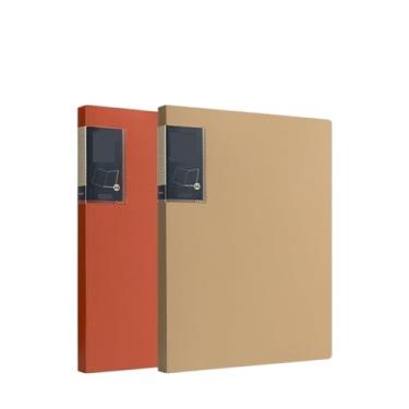 Imagem de Pastas de arquivo A4 com inserções transparentes 60 páginas PP data book multicamadas organizador de documentos de contrato 2 peças acessórios de pasta