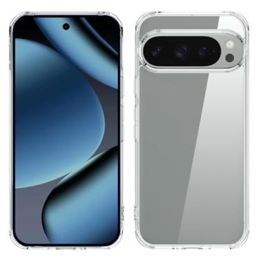 Imagem de TENOC Capa de telefone para Google Pixel 10 Pro XL, capa transparente protetora não amarelada, capa traseira rígida para 6,8 polegadas