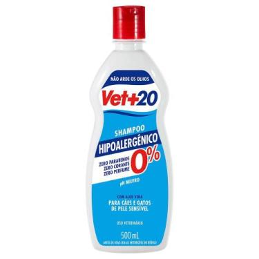 Imagem de Shampoo para Cães e Gatos VET+20 Hipoalergenico 500ml