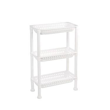 Imagem de Ordene - Estante Plástica Multiuso Com 3 Bandejas, Cor Branca, Linha Utti