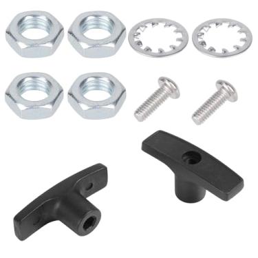 Imagem de 2 Peças Kit de Alça da Válvula de Resíduos RV, Válvula Esgoto para Trailer com 4 Porcas 2 Parafusos e Juntas para Acessórios Tanquede Esgoto Trailer