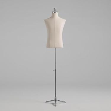 Imagem de Forma De Vestido Manequim Torso Masculino Com Braços E Altura Ajustável Manequim Brack Base De Metal Triangular Manequim Torso Costura Manequim Masculino Para Exibição De Loja, Black Triangle B