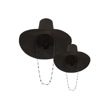 Imagem de Beowyro Chapéus de sol para homens, meninos, adolescentes, chapéu de pesca, ídolo, cosplay, chapéu, aba larga, verão, proteção UV, chapéu preto, Grande, G