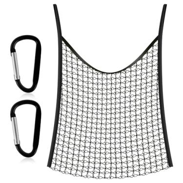 Imagem de bigjvbfv Rede de feno de alimentação lenta, saco de feno, rede de feno e alimentador, saco de alimentação lenta de poliéster macio com 2 ganchos, bolsa de alimentação para cavalos fácil de pendurar