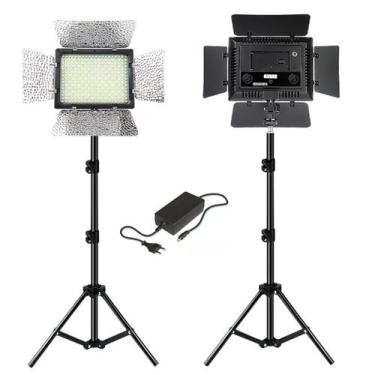 Imagem de Painel de Led Iluminador Soleste W300ll 3200k 5600k com fonte, tripe L