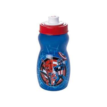 Imagem de Garrafa Squeeze de Plástico 300 ml com Tampa Rosca Avengers Plasútil