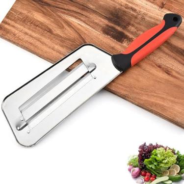 Imagem de Triturador e picador de repolho de aço inoxidável, cortador de cozinha afiado para salada de repolho, chucrute e alface, ralador portátil com aderência antiderrapante, cortador de legumes