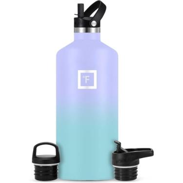 Imagem de IRON °FLASK Frasco de hidratação para acampamento e caminhada com canudo, garrafa de água esportiva de aço inoxidável isolada sem BPA - Algodão doce de 1,8 g