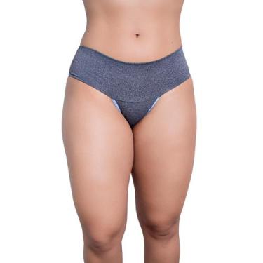 Imagem de Kit 10 Calcinhas Compressão Fitness Cós Alto Duplo Modeladora Calcinha