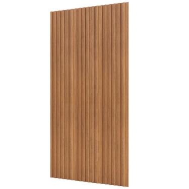 Imagem de Painel Ripado de Madeira Para Sala Quarto 134x183cm Bairon D03 Freijó - Lyam Decor