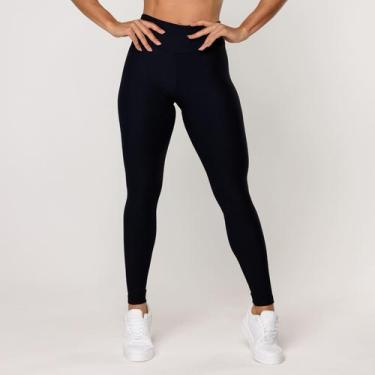 Imagem de Calça Legging Fitness Feminina Poliamida Canelada Academia Elevate - L