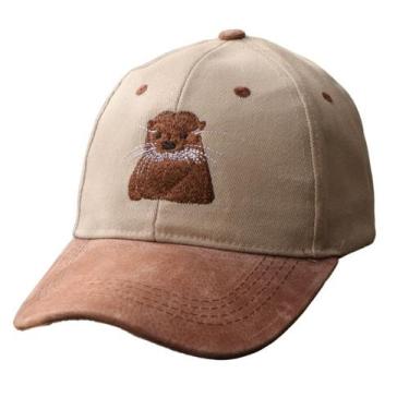 Imagem de Boné Jockey bordado com cor bege Huillin, café, single - Lightbek Offi