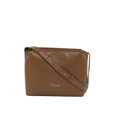 Imagem de Bolsa classe couro transversal feminina 2633-2 cb02 marrom