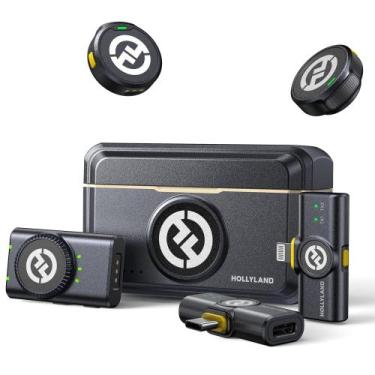 Imagem de Microfone Lapela sem fio Hollyland Lark M2 Combo (Camera RX+Lightning 