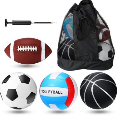 Imagem de Conjunto de bolas esportivas Jerify de 4 peças de futebol, futebol, ba