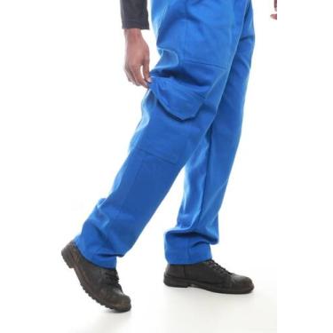Imagem de Calça De Brim Pesado Uniforme Pedreiro Mecânico Produção - CARMONI, Az