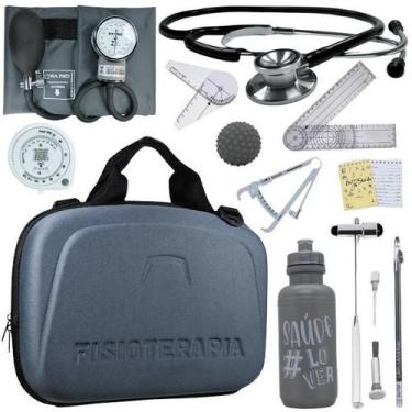 Imagem de Kit Maleta Fisioterapia Goniômetro Pequeno Grande Martelo Buck Adipôme