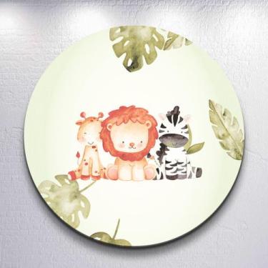 Imagem de Capa Painel Redondo Festa Safari Animais Estampa Infantil Mini e Grand