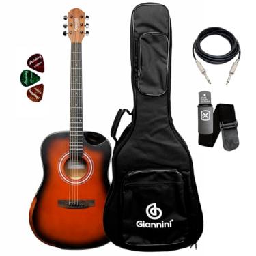 Imagem de Violão Aço Eletroacústico Giannini Acústico Gdh Ceq (SUNBURST)