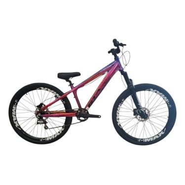 Imagem de Bicicleta Aro 26 Gta Rebel Freeride Downhill Single Aro Vmaxx Freio a Disco Pneu Flame (Camaleão - Pneu preto, 14)