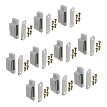 Imagem de 10 Trinco Porta De Armario Fecho Trava Magnetica Ima Mo Cinz