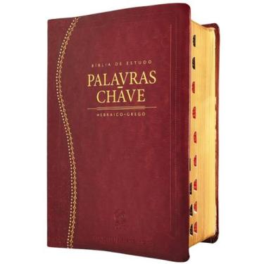 Imagem de Bíblia de estudo palavras chave  índice  dicionário  arc  capa de luxo