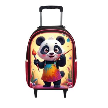 Imagem de Mochila Escolar Menina com Rodinhas Bolsa Infantil Reforçada e Espaçosa Volta as Aulas