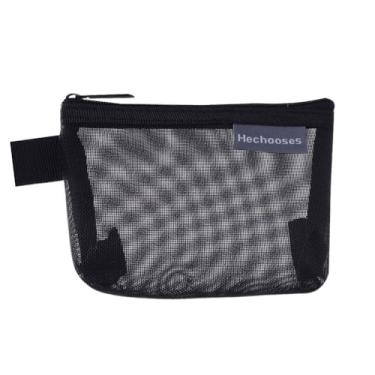 Imagem de Mini carteira feminina bolsa cosmética tridimensional chave batom pequeno armazenamento bluetooth fone de ouvido nylon (preto)