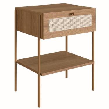 Imagem de Mesa De Cabeceira 1 Gaveta Palhinha Oslo Hanover Artesano