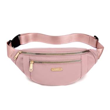 Imagem de Pochete para mulheres, bolsa de cintura moderna com alça ajustável para viagens, esportes, corrida, ciclismo., rosa, 11.8 x 5.5 x 2.5 inches, Bolsa de peito unissex