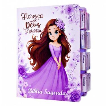 Imagem de Bíblia Sagrada NVAA Evangélica Feminina com Abas Adesivas Fácil Leitur