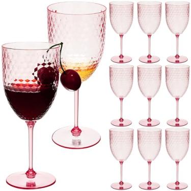 Imagem de Jingmore 12 peças de taças de vinho de plástico champanhe de 368 g, taças de champanhe destacáveis com haste, taça de vinho inquebrável reutilizável para bares, restaurantes, festas, casamentos