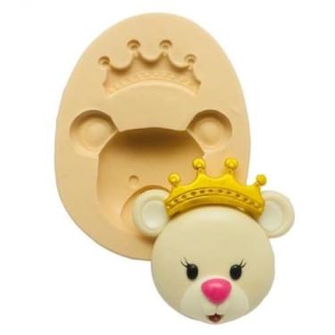 Imagem de MOLDE DE SILICONE ROSTO URSA PRINCESA, COROA