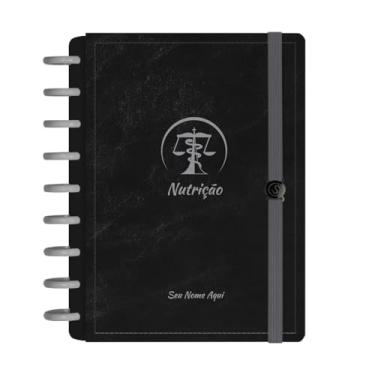 Imagem de Caderno De Disco Iscool Inteligente Personalizado 140 Folhas Profissões Preto Prata Nutrição Médio M+