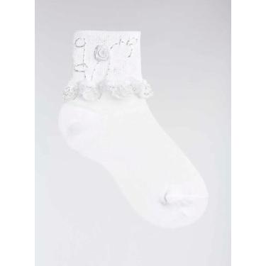 Imagem de Meia Cano Médio Lupo Baby 02260-002 Babado Poliamida T. 18/20 21/23, 1