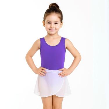 Imagem de Collant Infantil Menina Jazz Colorido - Magic Sky, Roxo, 6