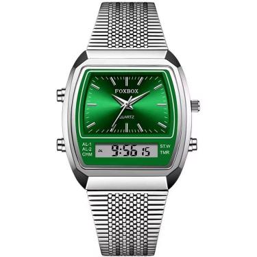 Imagem de Relógio Esportivo Digital à Prova Dágua Em Aço Inoxidavel Masculino Verde