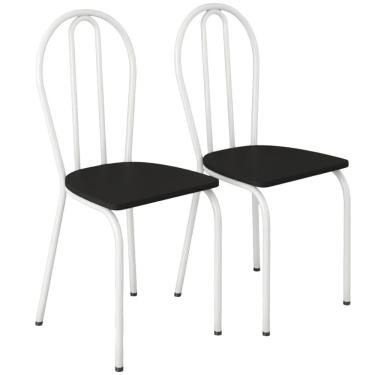 Imagem de Kit 02 Cadeiras Tubular America 004 Branco ARTEF