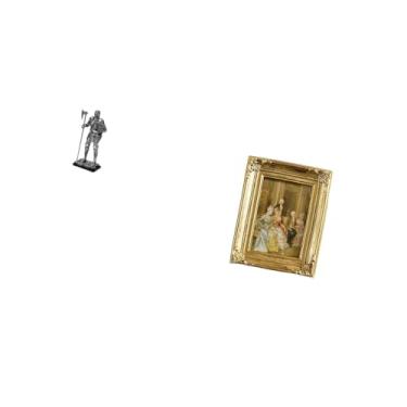 Imagem de Fenteer Moldura de Resina para Fotos, Estátua Decorativa, Suporte para Cartões, Pôster, Porta-retratos de Vidro, Moldura Frontal, Enfeite de Mesa para Entrada