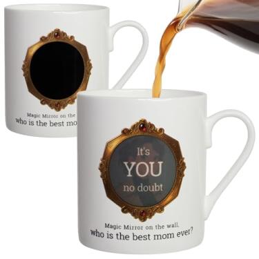 Imagem de Lovift Caneca de café presente de aniversário para mãe, novidade xícara de chá de cerâmica presentes de dia das mães, exclusivo engraçado Natal Best Mom Ever caneca que muda de cor para ela, mulheres