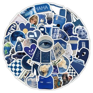 Imagem de Adesivos Klein Blue Aesthetic 60 unidades para laptop, notebook, P