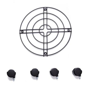 Imagem de TOPINCN Suporte para Plantas Em Vasos de Ferro Resistente Com Rodas, Suporte para Vasos de Flores Interno e Externo Resistente para Fácil Mobilidade, Design Redondo, Ideal para Plantas de Casa e Jardim (Como mostrado)