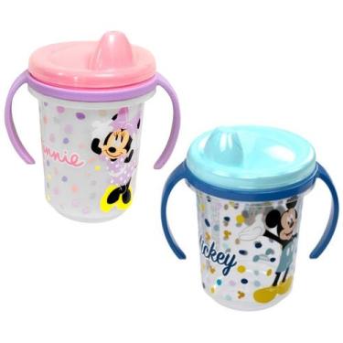 Imagem de Copo De Treinamento Com Alça E Bico Kit Com Mickey E Minnie - Plasútil